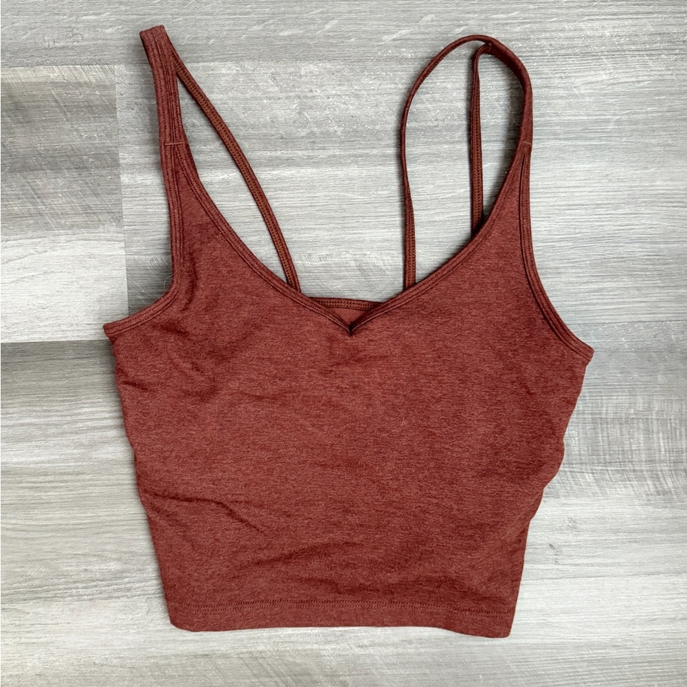 Vuori Womens Crop Tank in Terracotta Size S Strappy Activewear